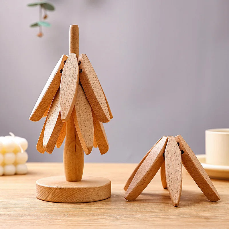 TimberNest Onderzetter Set – houten onderzetters