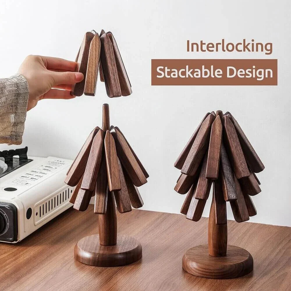 TimberNest Onderzetter Set – houten onderzetters