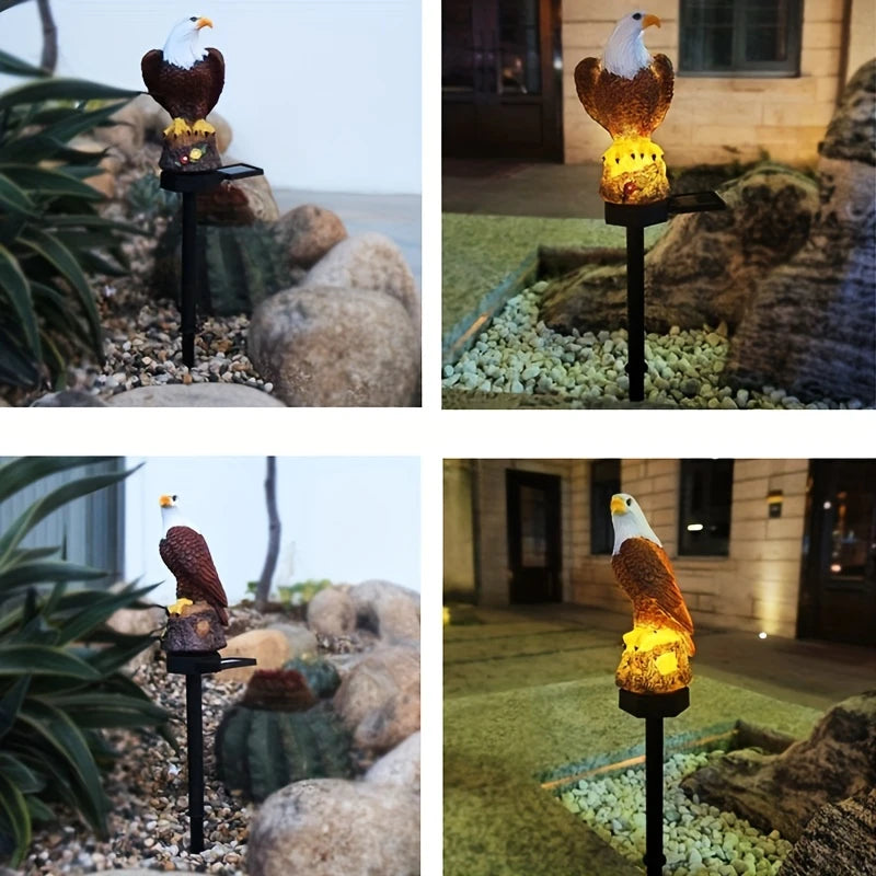 Solar Adelaar – Zonne-Energie Tuinbeeld met Verlichting
