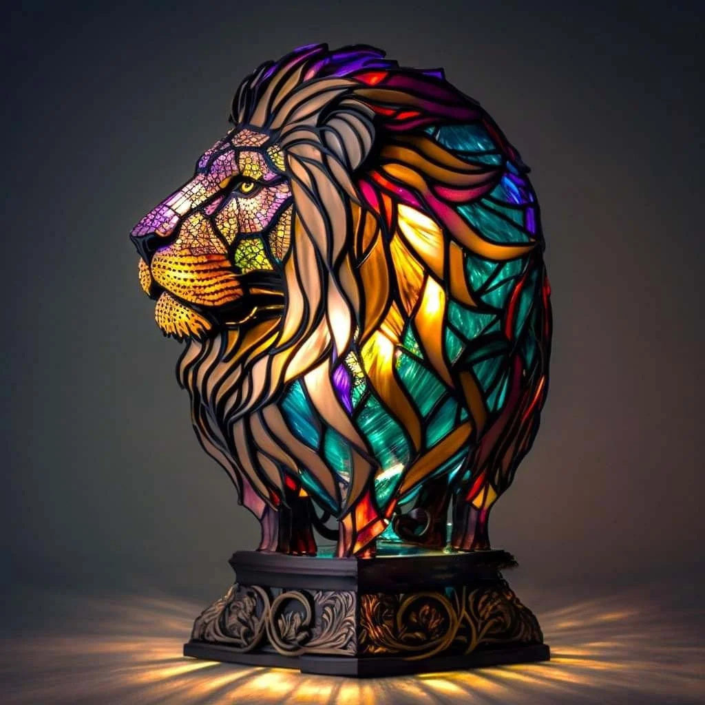 Kleurrijke dieren ornament lamp