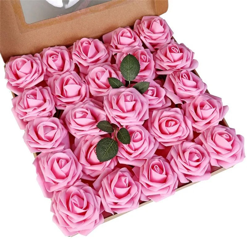 Rozenlicht – Schuimrozen voor Tijdloze Decoratie (1 set, 10 stuks)