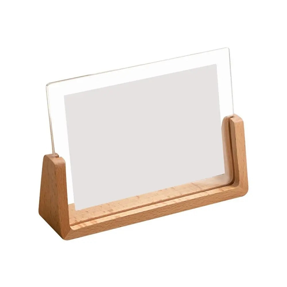 ClairFrame – Moderne Acryl Fotolijst met Houten Standaard
