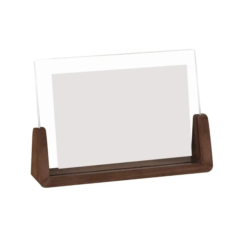 ClairFrame – Moderne Acryl Fotolijst met Houten Standaard