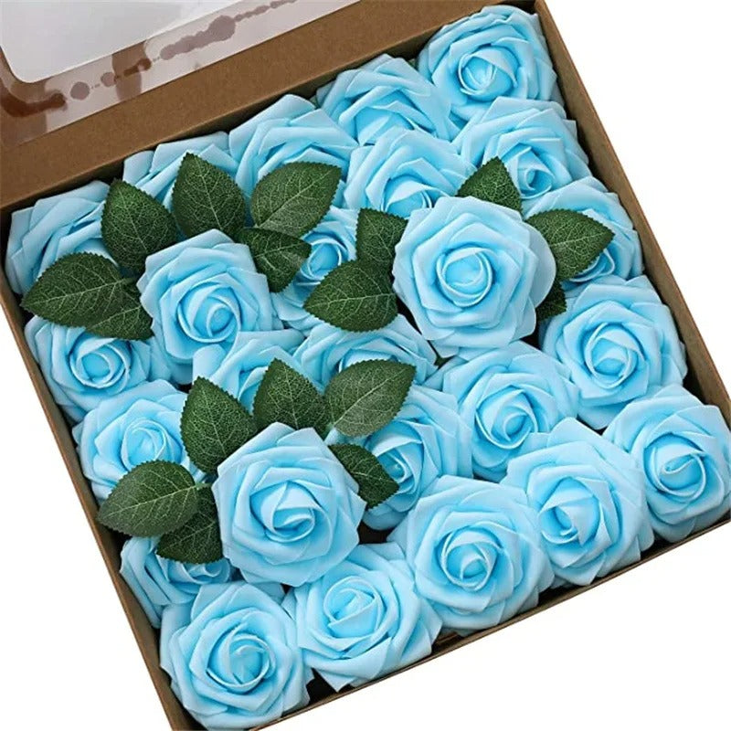 Rozenlicht – Schuimrozen voor Tijdloze Decoratie (1 set, 10 stuks)