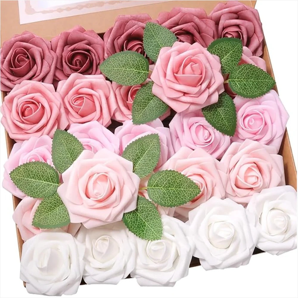 Rozenlicht – Schuimrozen voor Tijdloze Decoratie (1 set, 10 stuks)