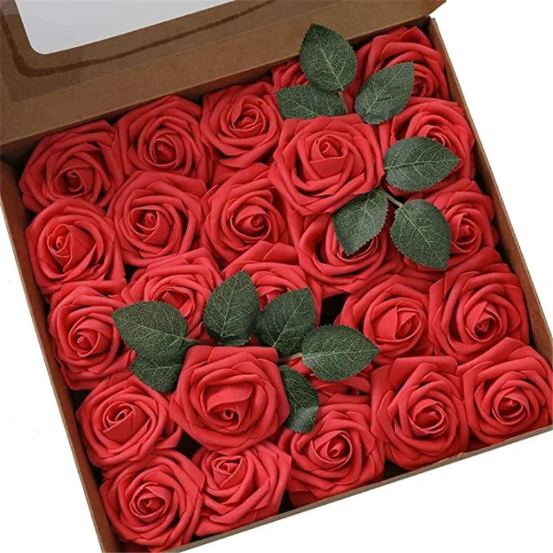Rozenlicht – Schuimrozen voor Tijdloze Decoratie (1 set, 10 stuks)