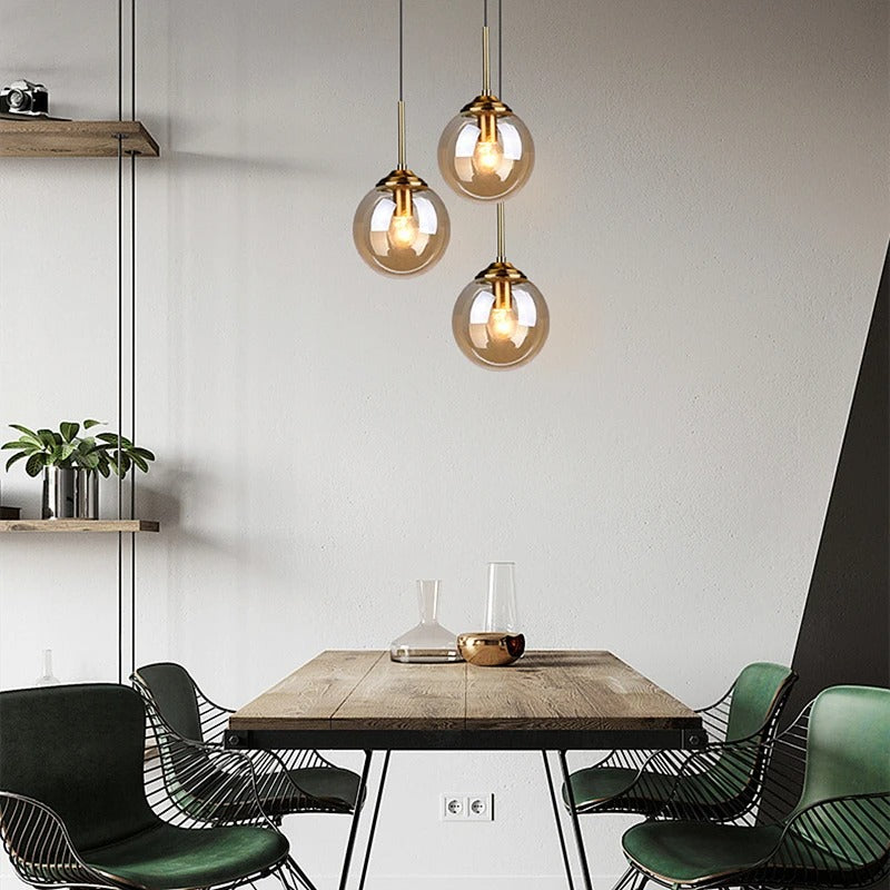 Stijlvolle Nordic LED Hanglamp – Glas & Metaal voor een luxe sfeer