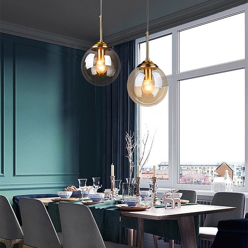 Stijlvolle Nordic LED Hanglamp – Glas & Metaal voor een luxe sfeer