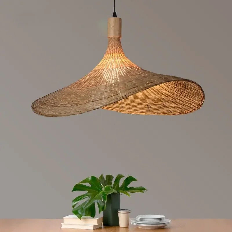 Handgeweven Sombrero Bamboe Hanglamp