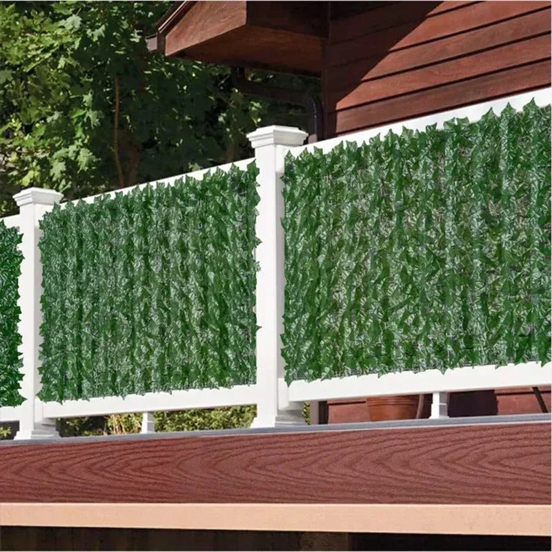 Kunst Ivy Hedge – Groene Bladpanelen voor Privacy en Sfeervolle Decoratie
