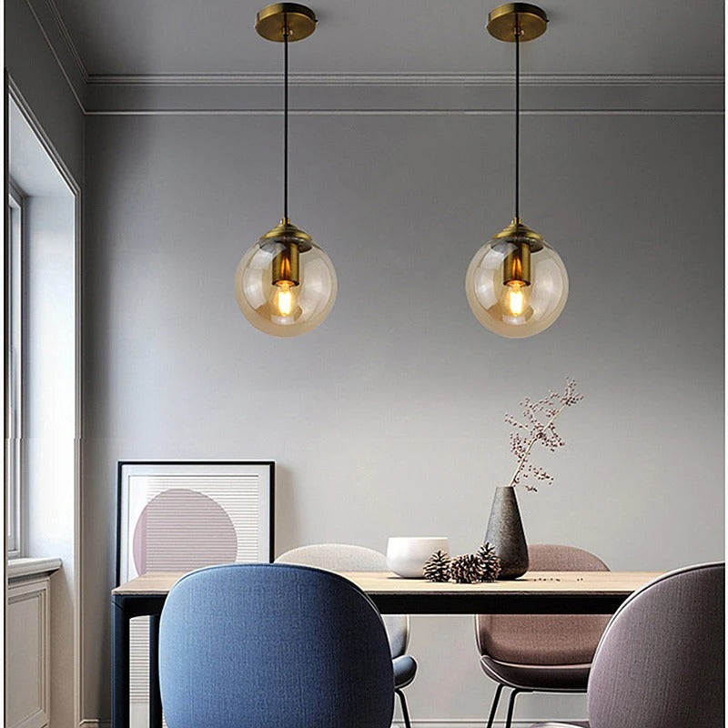 Stijlvolle Nordic LED Hanglamp – Glas & Metaal voor een luxe sfeer