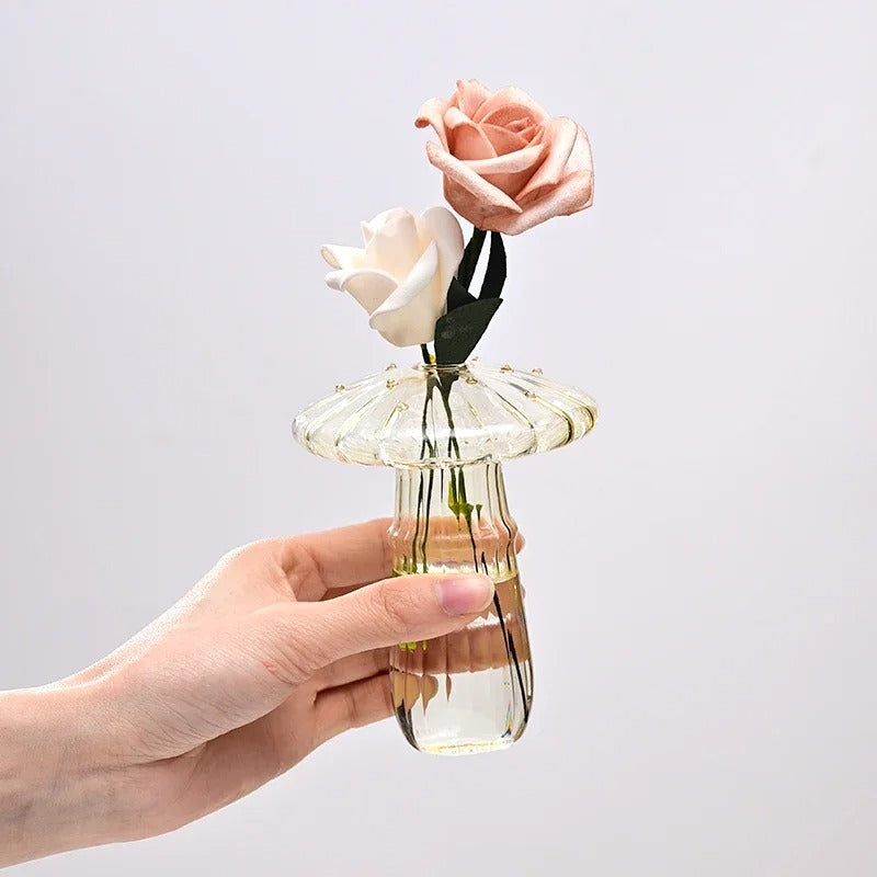 Creatieve Champignonglas Vaas – Voor Hydrocultuur, Droogbloemen of Aromatherapie