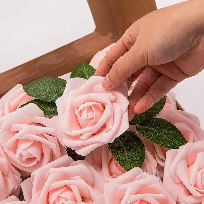 Rozenlicht – Schuimrozen voor Tijdloze Decoratie (1 set, 10 stuks)