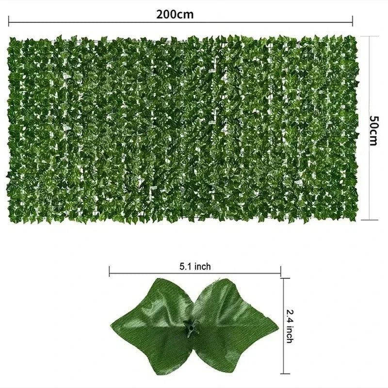 Kunst Ivy Hedge – Groene Bladpanelen voor Privacy en Sfeervolle Decoratie