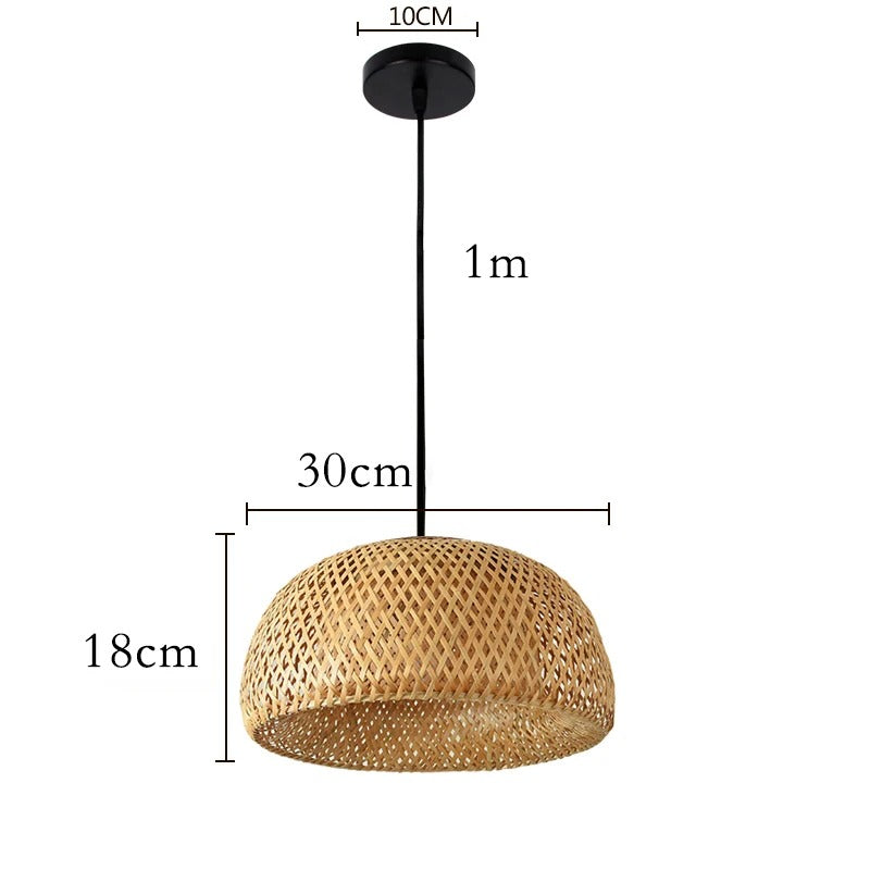 Bambi - Handgeweven Bamboe Hanglamp Oosterse sfeer