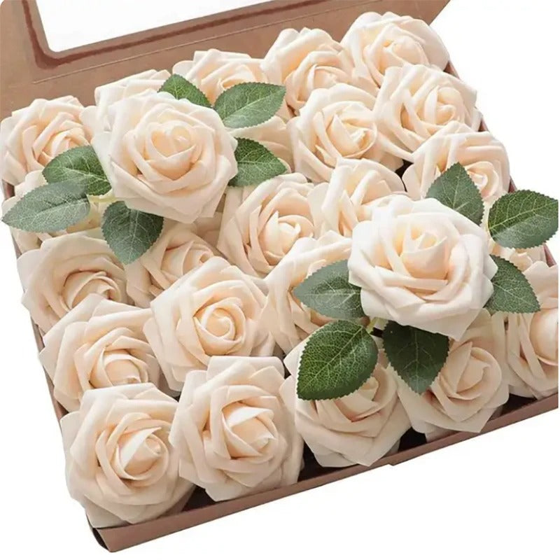 Rozenlicht – Schuimrozen voor Tijdloze Decoratie (1 set, 10 stuks)