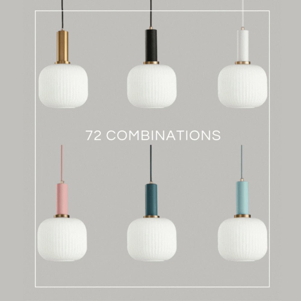NordicGlow Hanglamp - Gecanneleerde glazen hanglamp