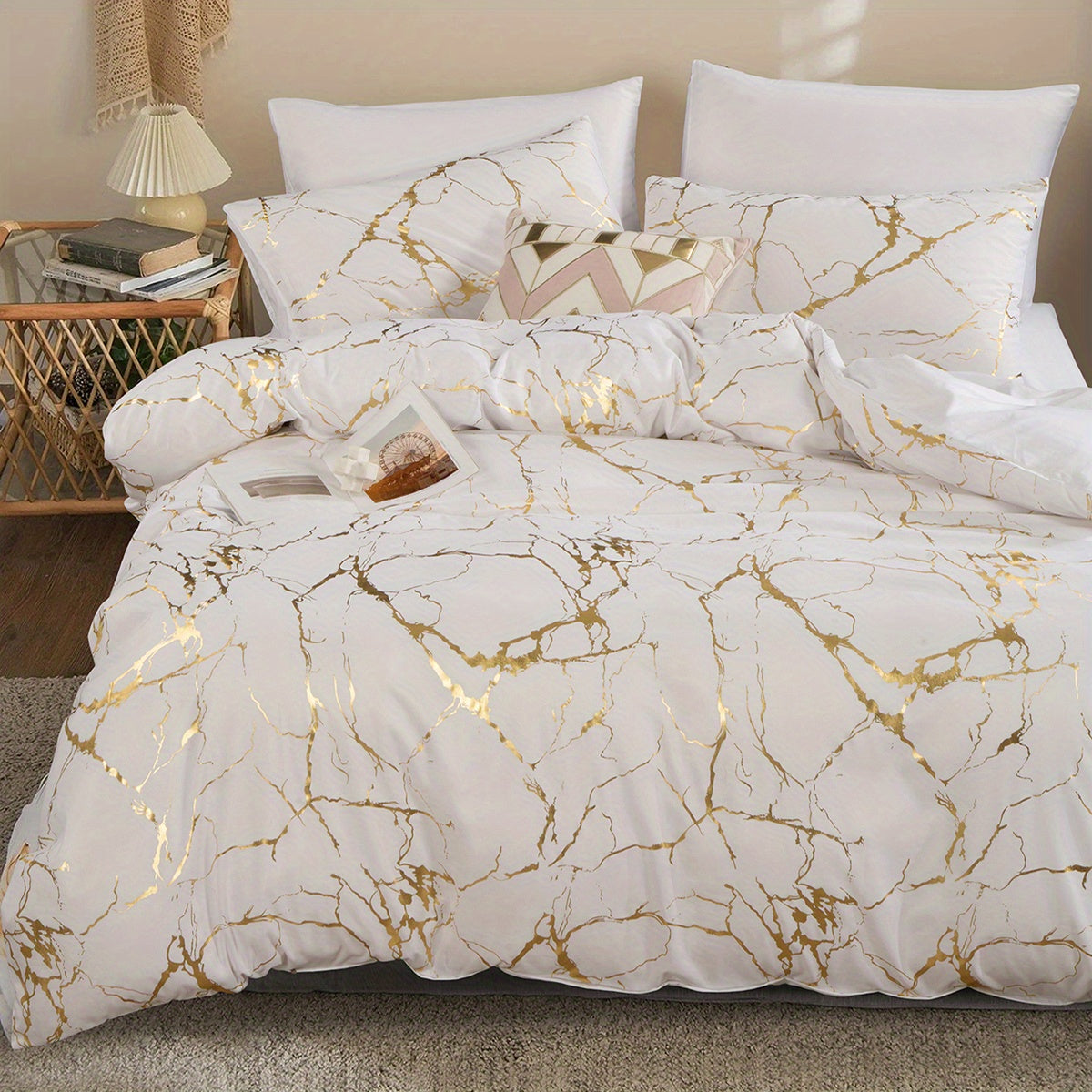 MarbleLuxe – Premium Dekbedovertrek met Marmer Design