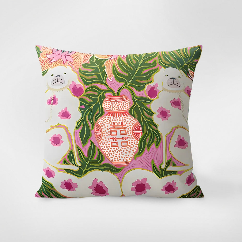 Tapestry Kussenhoes met Dierenprint – Microvezel 45x45 cm | Oase Wonen