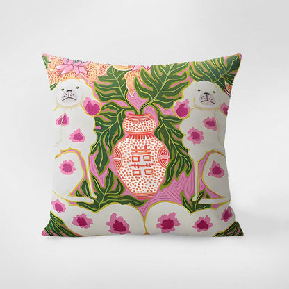 Tapestry Kussenhoes met Dierenprint – Microvezel 45x45 cm | Oase Wonen