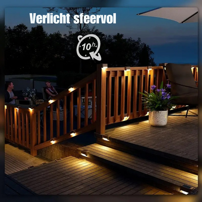 Waterdichte LED Solar tuinlamp op zonne-energie, eenvoudig te installeren zonder bedrading, met automatische aan/uit functie 