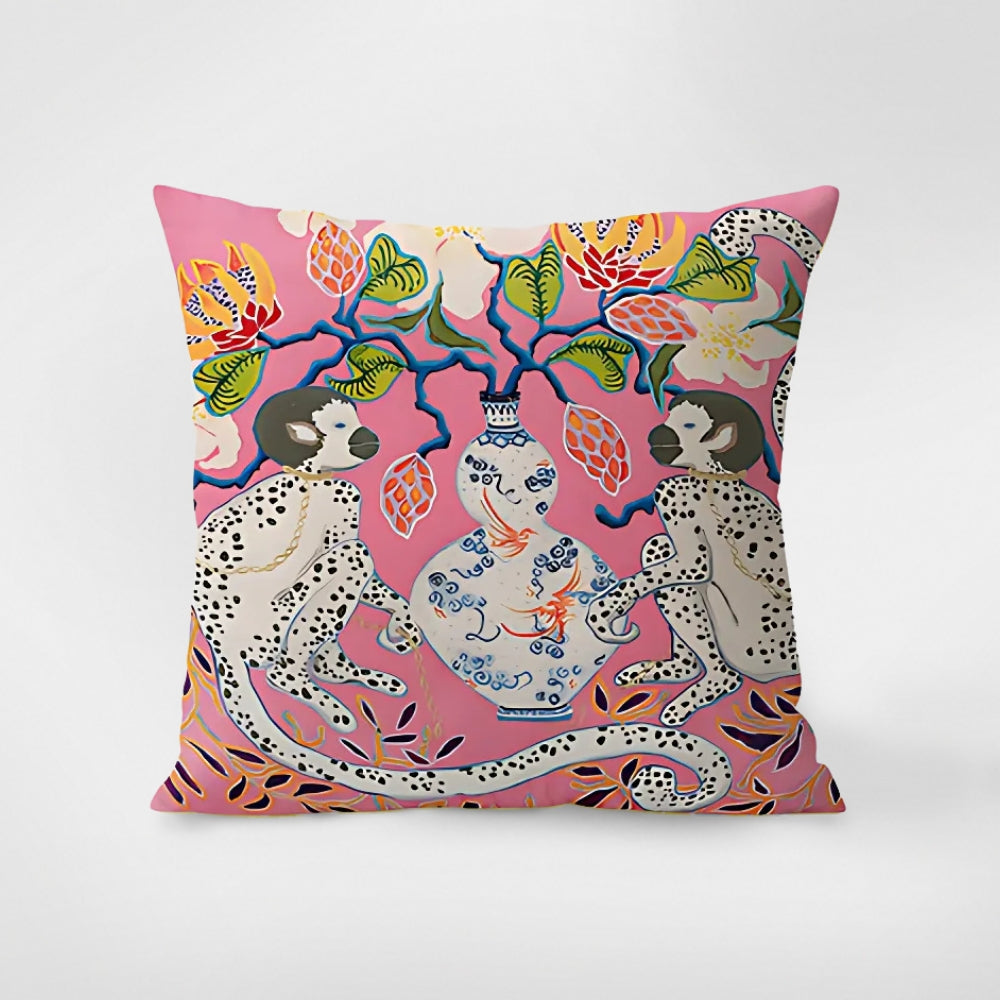 Tapestry Kussenhoes met Dierenprint – Microvezel 45x45 cm | Oase Wonen