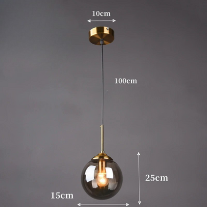 Stijlvolle Nordic LED Hanglamp – Glas & Metaal voor een luxe sfeer