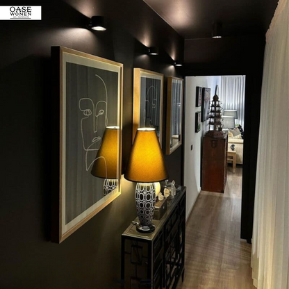 Draadloze 360° wandlamp, eenvoudig te bevestigen zonder boren, met instelbare lichtkleuren en touch- of afstandsbediening