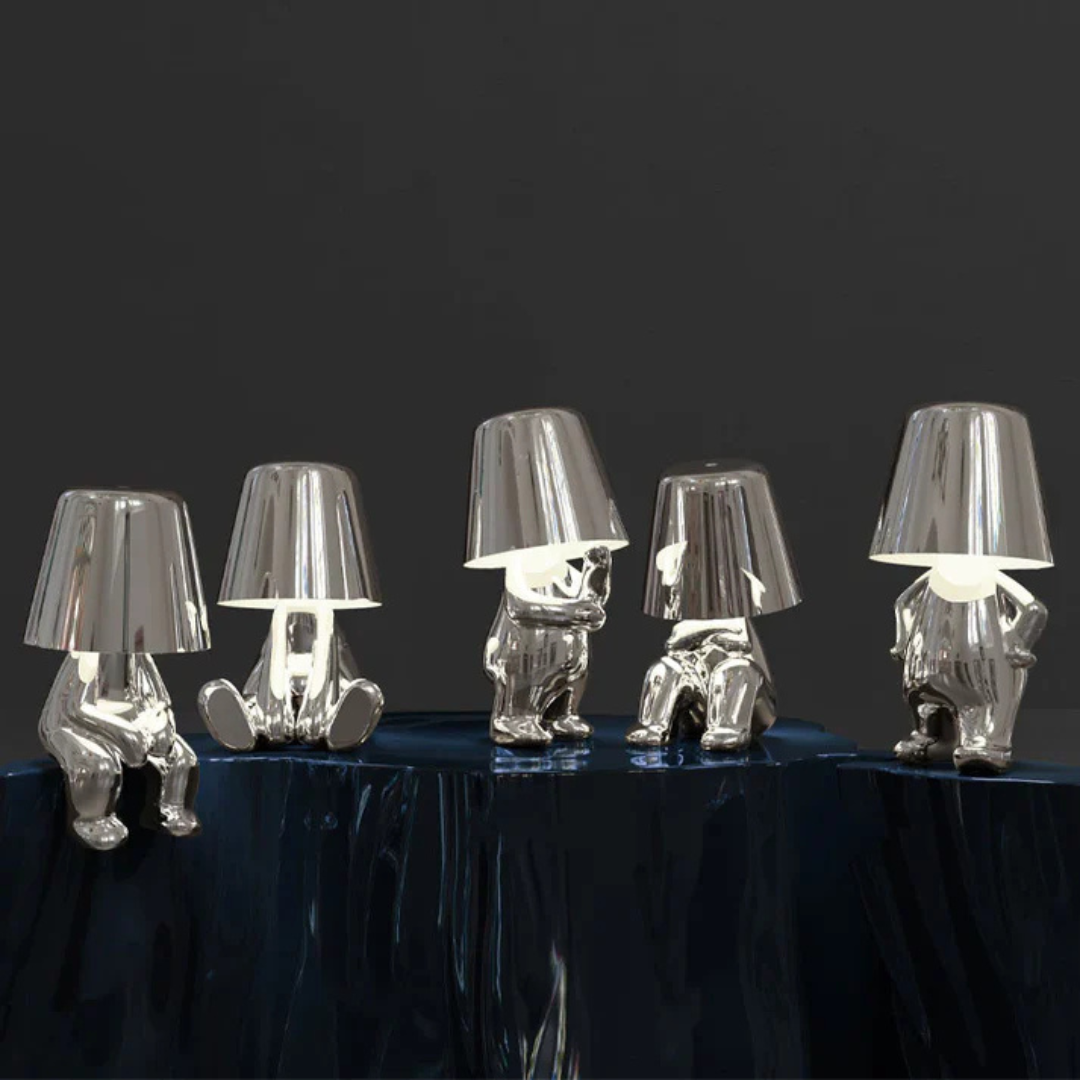 speelse tafellamp met uniek artistiek ontwerp en dimbaar licht – perfecte decoratie voor woonkamer, slaapkamer of bureau