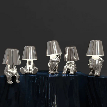 speelse tafellamp met uniek artistiek ontwerp en dimbaar licht – perfecte decoratie voor woonkamer, slaapkamer of bureau