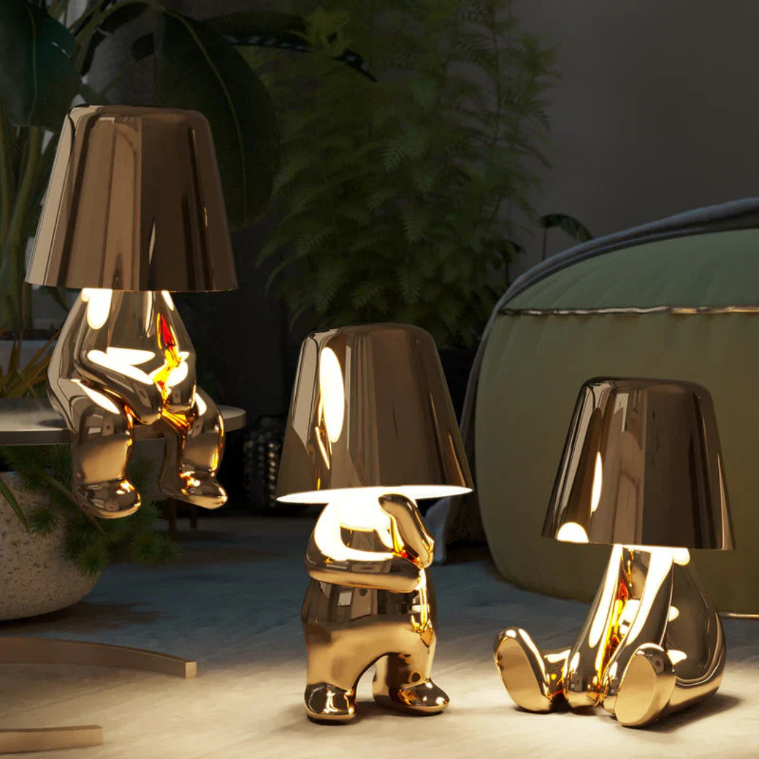 speelse tafellamp met uniek artistiek ontwerp en dimbaar licht – perfecte decoratie voor woonkamer, slaapkamer of bureau