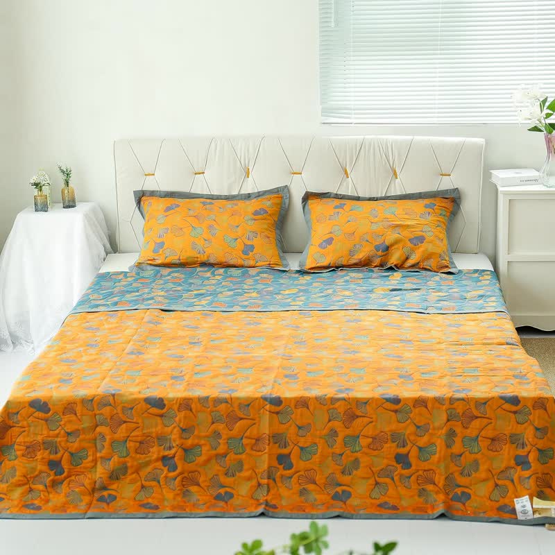 Elvara Botanische Katoenen Keerbare Quilt | Oase Wonen