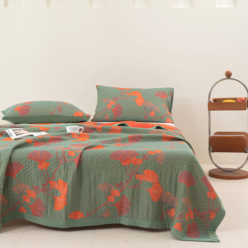 Arvella Botanische Katoenen Keerbare Quilt | Oase Wonen