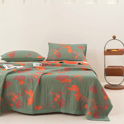 Arvella Botanische Katoenen Keerbare Quilt | Oase Wonen