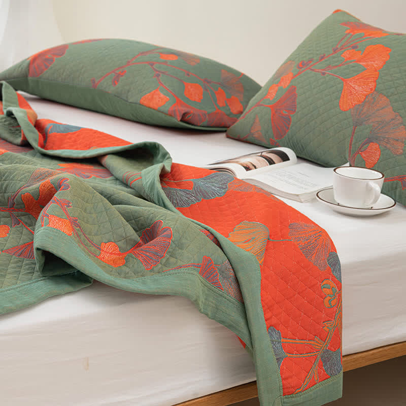 Arvella Botanische Katoenen Keerbare Quilt | Oase Wonen