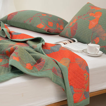 Arvella Botanische Katoenen Keerbare Quilt | Oase Wonen