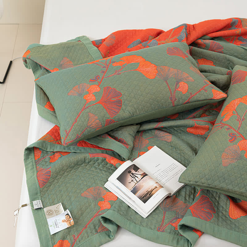 Arvella Botanische Katoenen Keerbare Quilt | Oase Wonen