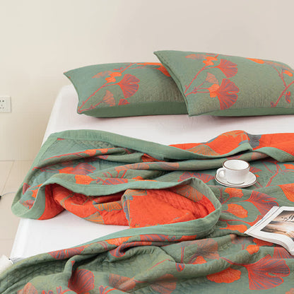 Arvella Botanische Katoenen Keerbare Quilt | Oase Wonen