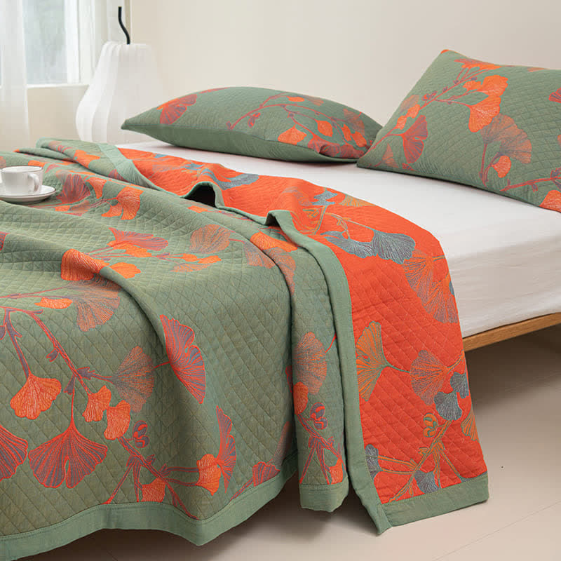 Arvella Botanische Katoenen Keerbare Quilt | Oase Wonen