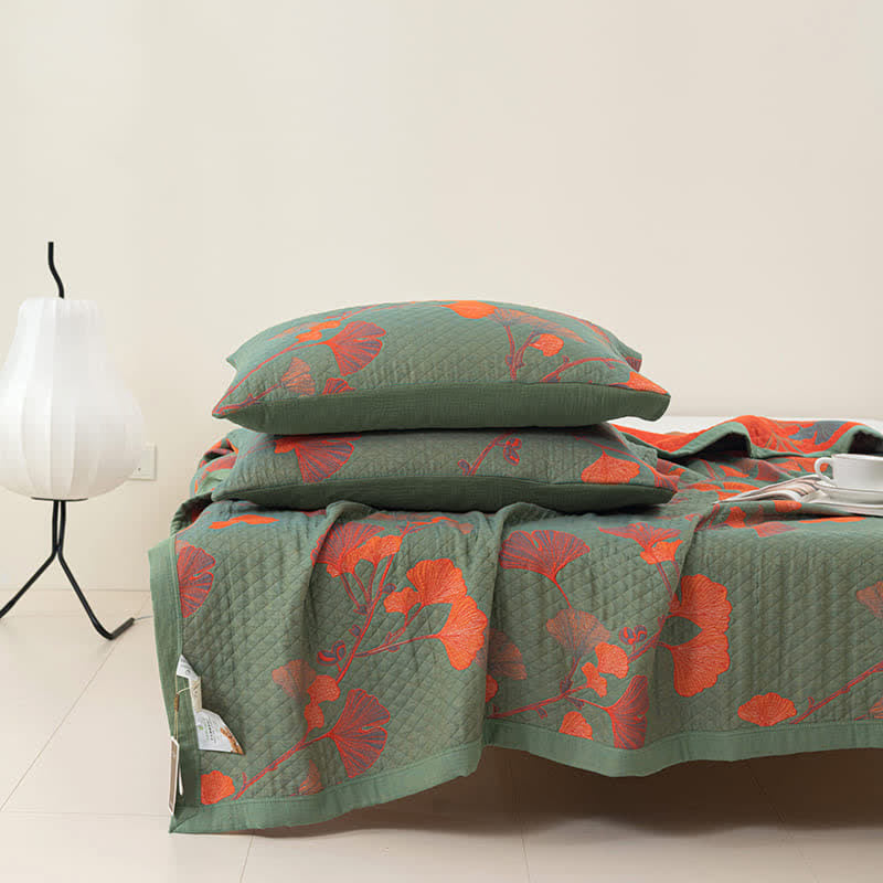 Arvella Botanische Katoenen Keerbare Quilt | Oase Wonen