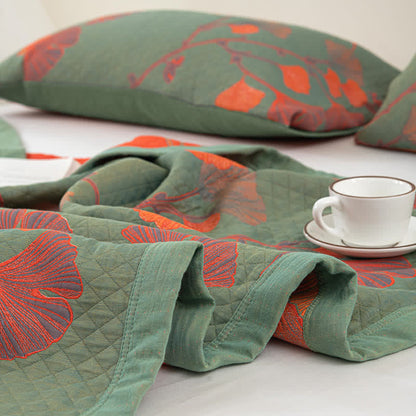 Arvella Botanische Katoenen Keerbare Quilt | Oase Wonen