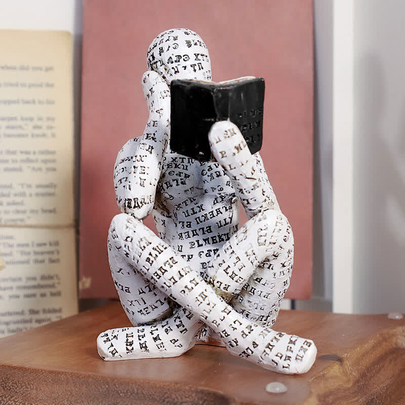 Amélie Lezer Sculptuur voor Boekenkast | Oase Wonen