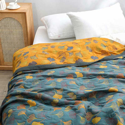 Elvara Botanische Katoenen Keerbare Quilt | Oase Wonen