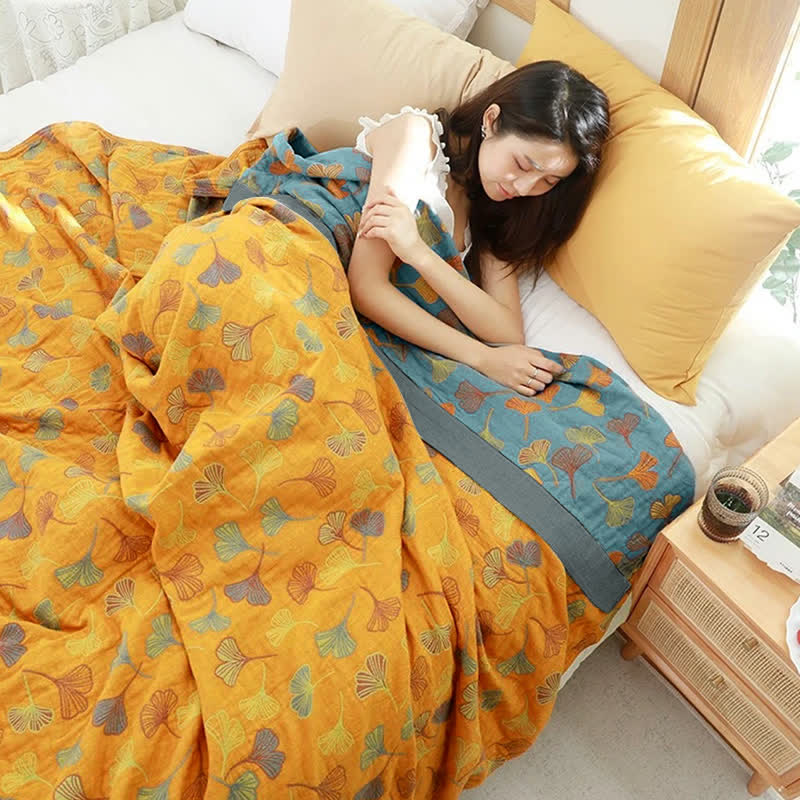 Elvara Botanische Katoenen Keerbare Quilt | Oase Wonen