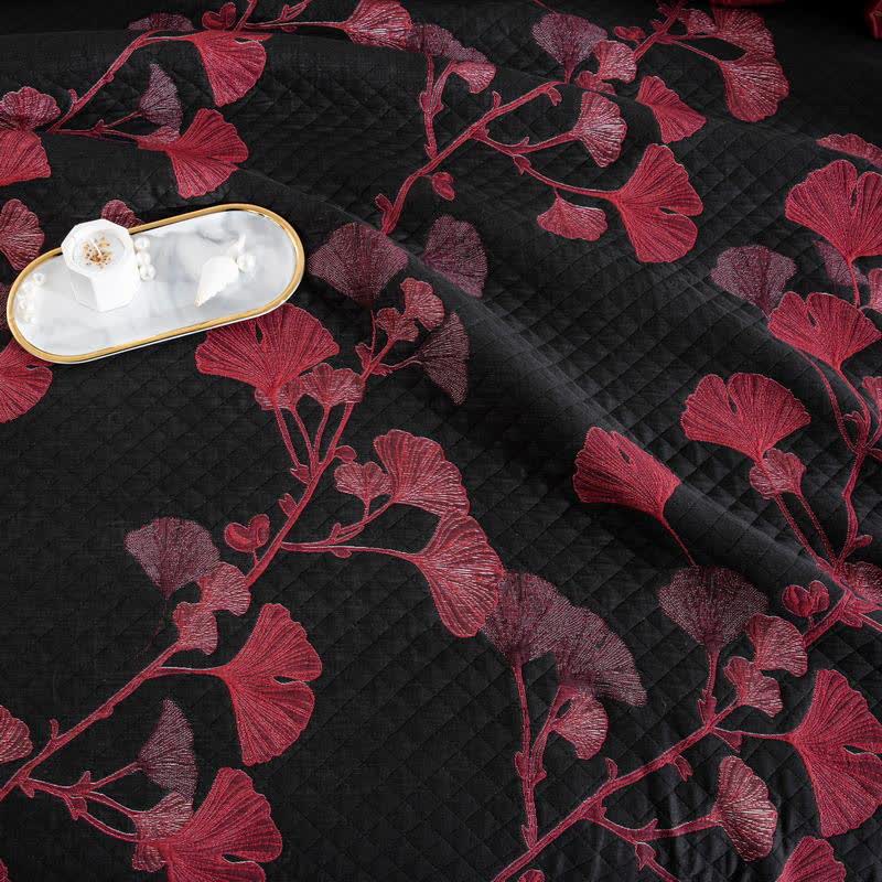 Arvella Botanische Katoenen Keerbare Quilt | Oase Wonen