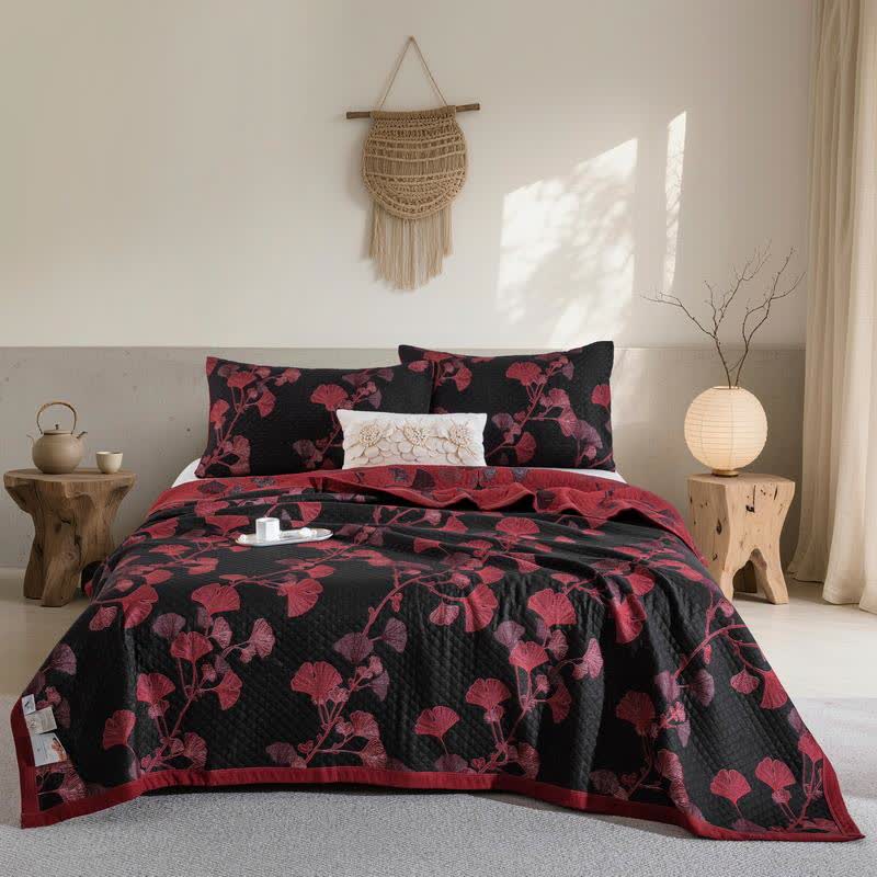 Arvella Botanische Katoenen Keerbare Quilt | Oase Wonen