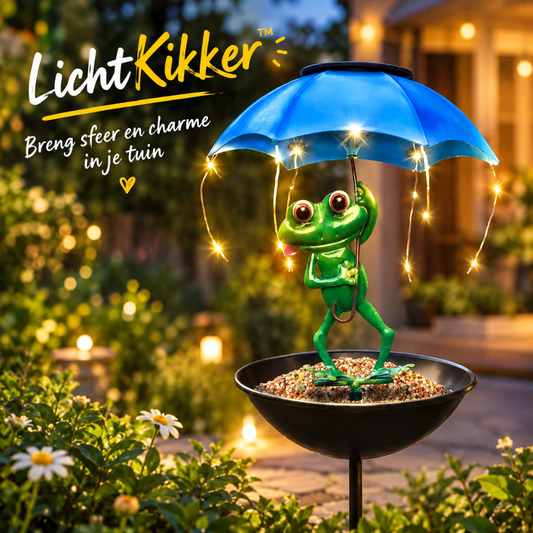 LichtKikker™ – Overdag vogelvoeder, ’s avonds sfeervol