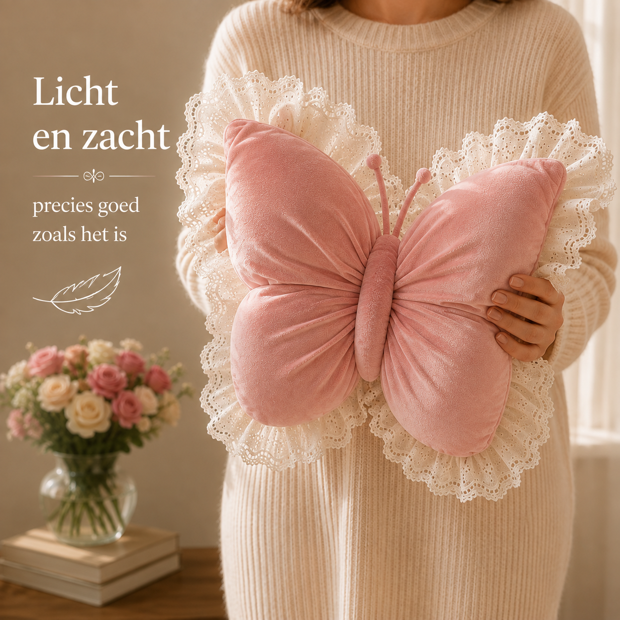 Amélie™ Handgemaakte Vlinder kussen - Van gewone plek naar favoriete plek