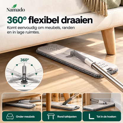 Oase Wonen CleanFlow™ Dweilsysteem - Dweil met schoon water. Vuil water blijft apart