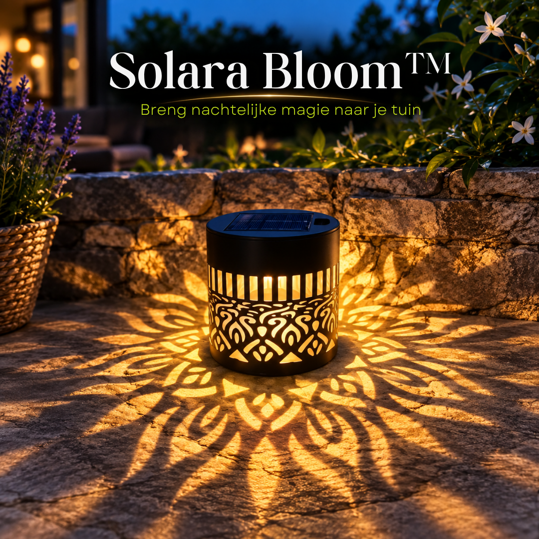 Solara Bloom™ – Solar Tuinlamp met Mandalapatroon
